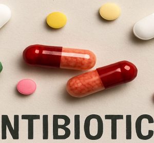 Assortment of antibiotic erythromycin pills