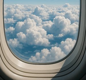 View out of aeroplane window