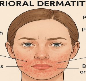 Vector perioral dermatitits diagram of face